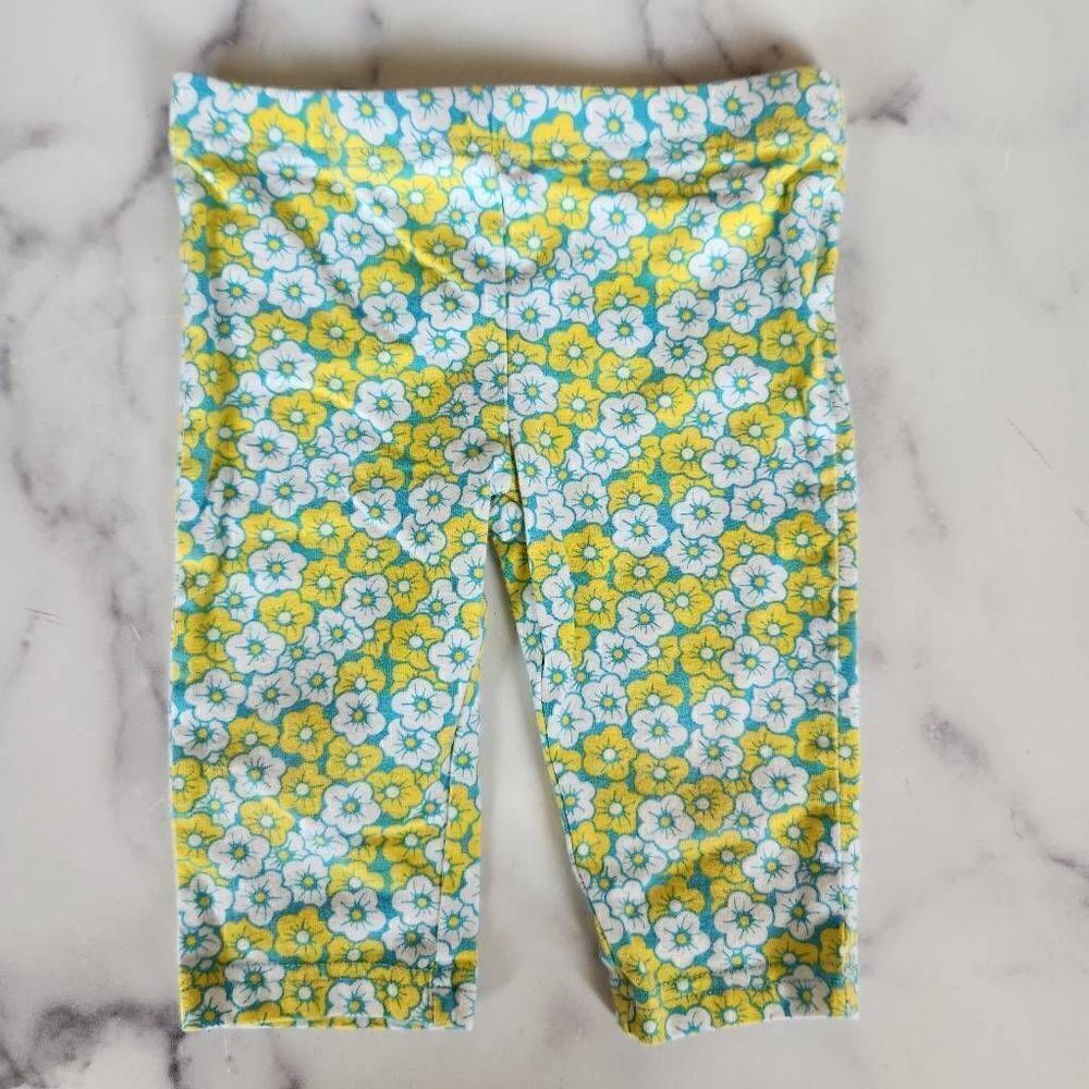 Faded Glory baby girl 24 month floral hippie leggings 70s style pull on Capri